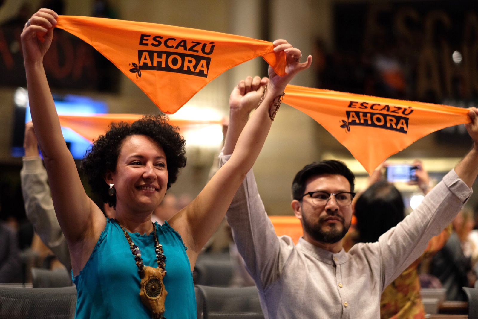 Protestas para exigir la ratificación del Acuerdo de Escazú