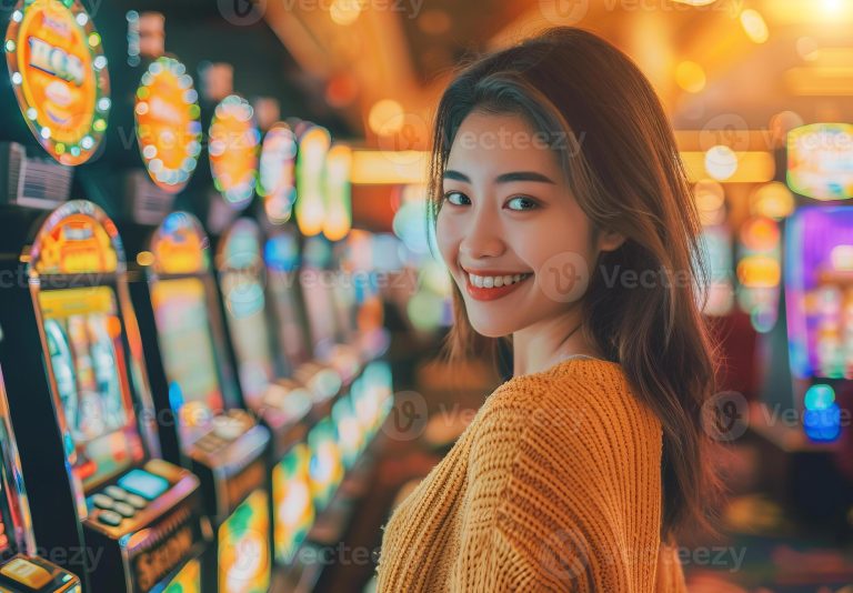 attractive-lady-in-casino-betting-her-money-in-casino-machines-hoping-for-a-win-photo