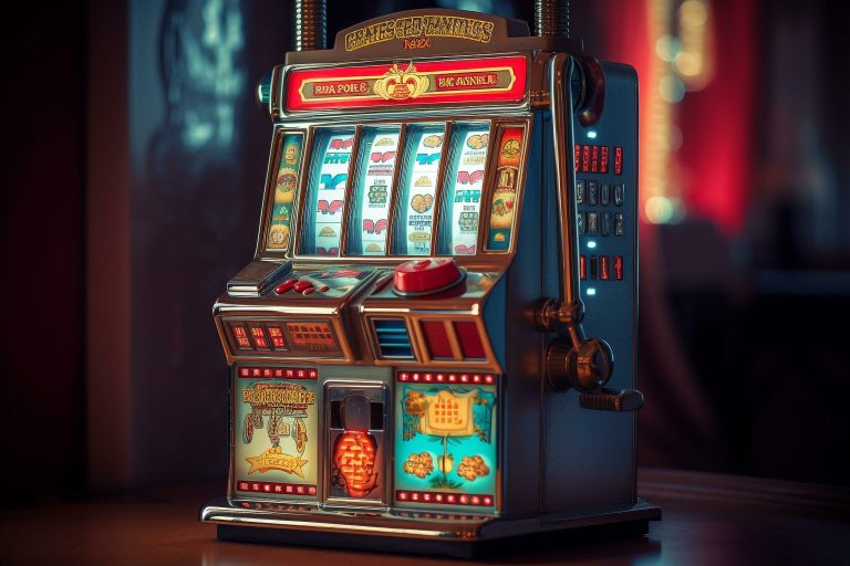 slot-machine-pokerchip-generative-ai-free-photo