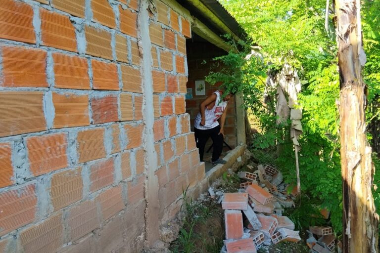 Casa afectada en el resguardo G Docabu en Risaralda. Foto: cortesía CRIR